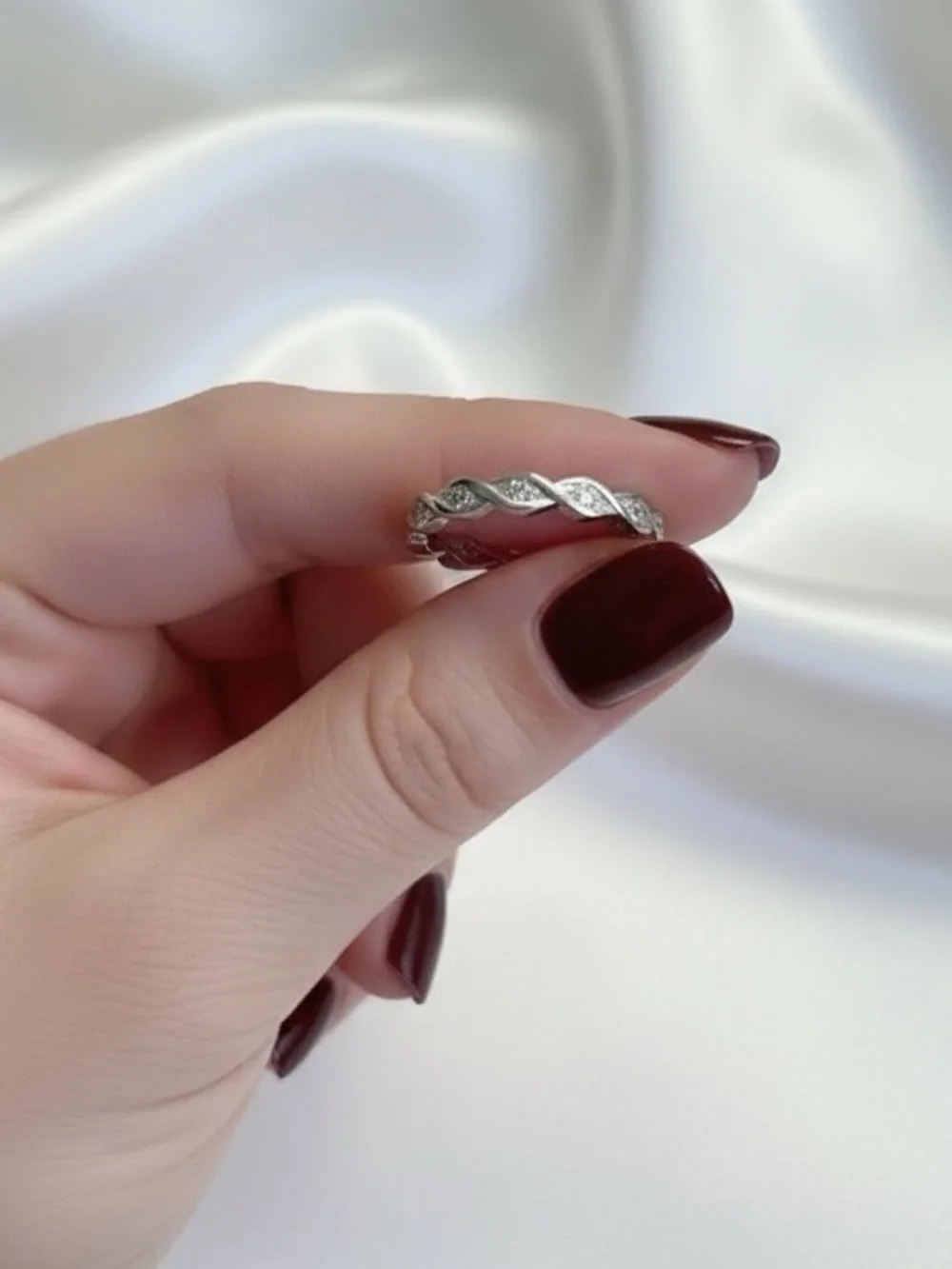 Sterling Silver Diamond Eternity Ring